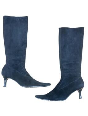 Peter Kaiser Black Mid Calf Kitten Heel Boot